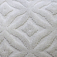 Vibhsa White Indoor Outdoor Ogee Decorative Pillow 18"x18"