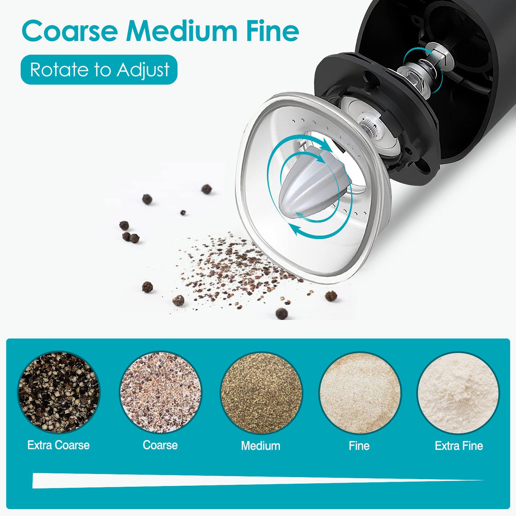 Electric Salt & Pepper Grinder – Gravity Sensor with LED