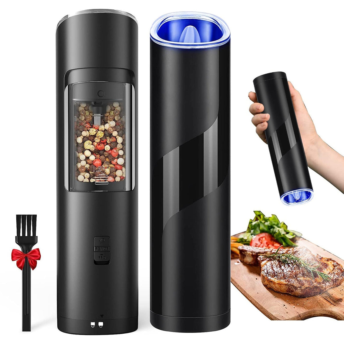 Electric Salt & Pepper Grinder – Gravity Sensor with LED