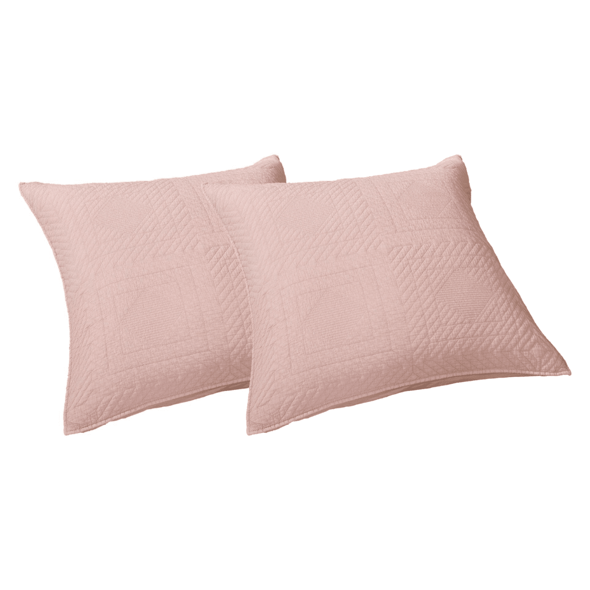 Tache Cotton Stone Washed Soothing Pastel Rustic Blush Pink Cushion Covers / Euro Sham (JHW-863)