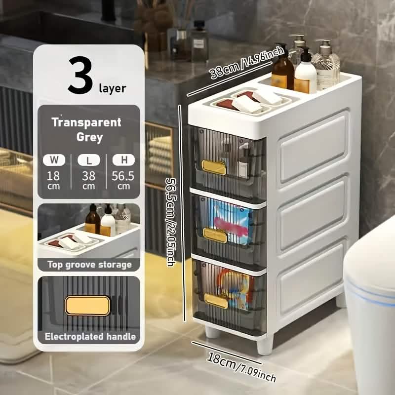 Slimline Multi-Drawer Storage Cabinet – 3, 4, or 6 Layer