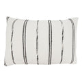 Fennco Styles Striped Textured Decorative Throw Pillow Cover 16" W x 24" L – Natural Woven Cushion Case for Home, Couch, Bedroom, Living Room and Office Décor