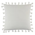 Fennco Styles Solid Tassel Cotton Decorative Throw Pillow 20" W x 20" L - Plain Cushion for Home, Couch, Living Room, Bedroom, Kids Room, Playroom, Bedroom and Office Décor