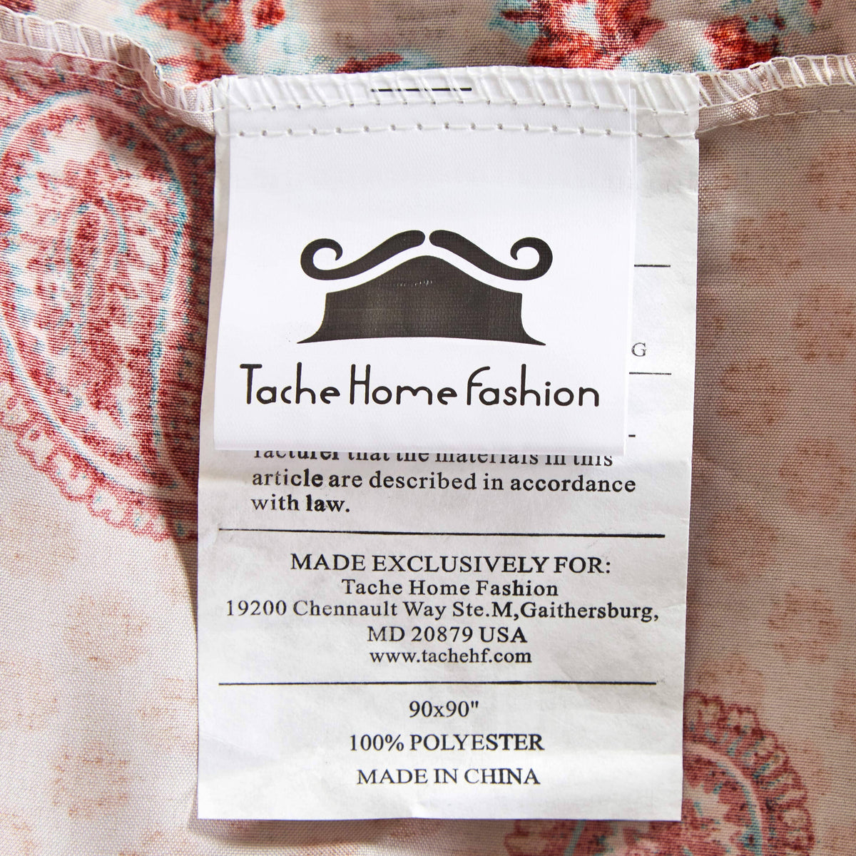 Tache Bohemian Desert Medallion Boteh Paisley Orange Blue Taupe Reversible Duvet Cover (TJ3502)