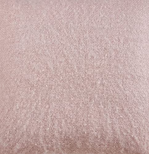 Fennco Styles Solid Faux Mohair Decorative Throw Pillow 18" W x 18" L - Soft Cushion for Home, Couch, Living Room, Bedroom and Office Décor