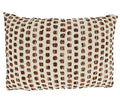 Fennco Styles Woven Cotton Decorative Throw Pillow 16" W x 24" L - Brown Rectangular Cushion for Home, Couch, Living Room, Bedroom, Office and Holiday Décor