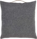 Fennco Styles Solid Chenille Decorative Filled Throw Pillow with Handle 18" W x 18" L – Accent Cushion for Couch, Bedroom, Living Room and Office Décor