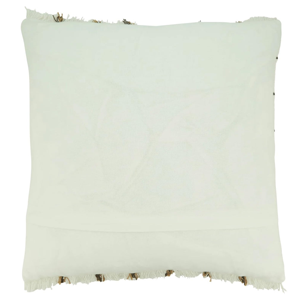 Fennco Styles Striped Design Cotton Decorative Throw Pillow Cover 22" W x 22" L - Ivory Textured Cushion Case for Home, Couch, Bedroom, Living Room and Office Décor
