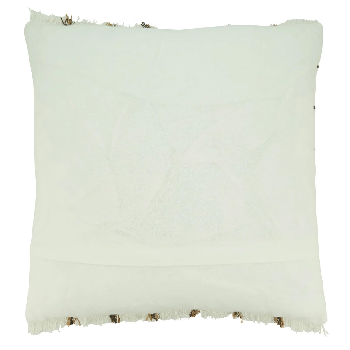 Fennco Styles Striped Design Cotton Decorative Throw Pillow Cover 22" W x 22" L - Ivory Textured Cushion Case for Home, Couch, Bedroom, Living Room and Office Décor