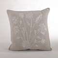 fenncostyles.com Ribbon Embroidered Down Filled Throw Pillow (Natural)