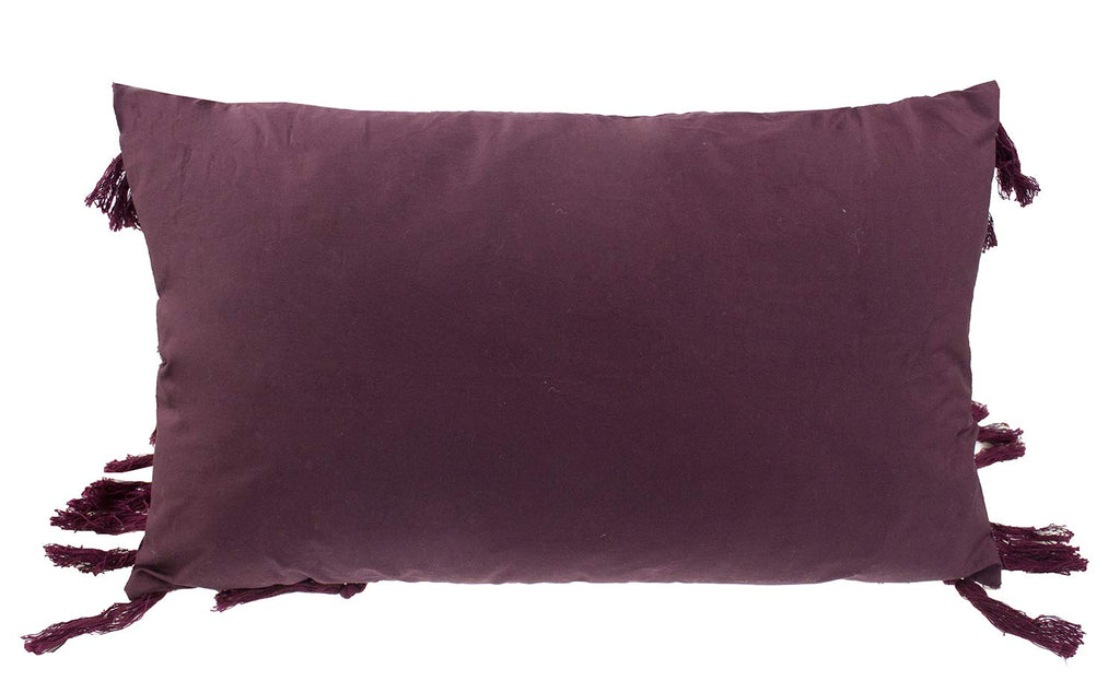 Fennco Styles Stylish Fringe Tassels Decorative Cotton Throw Pillow