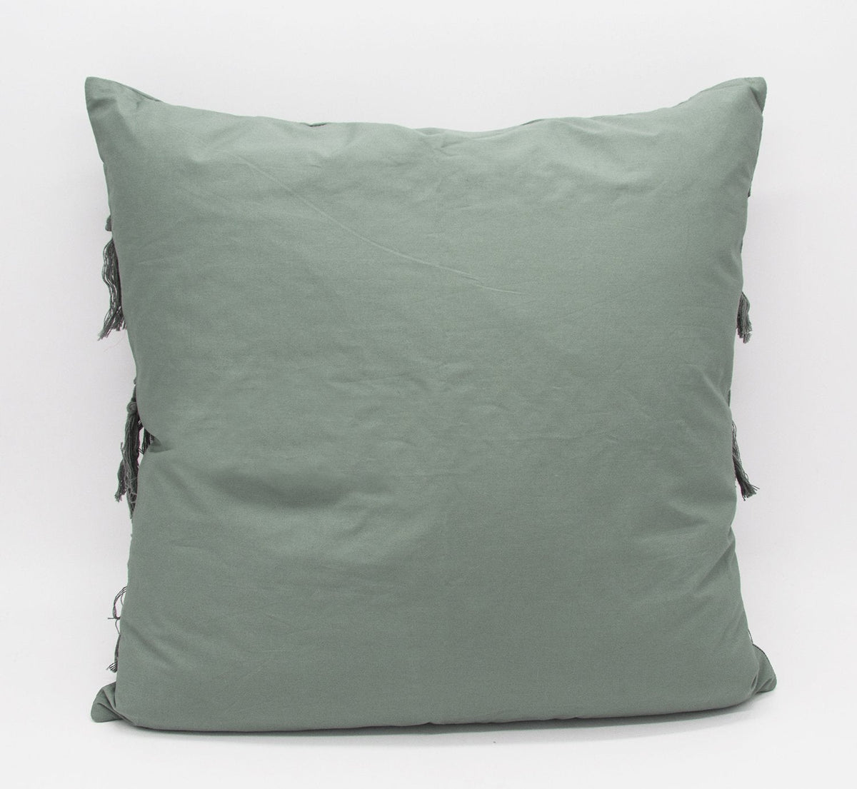 Fennco Styles Stylish Fringe Tassels Decorative Cotton Throw Pillow