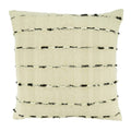 Fennco Styles Striped Design Cotton Decorative Throw Pillow 20" W x 20" L - Black & White Textured Cushion for Home, Couch, Bedroom, Living Room and Office Décor