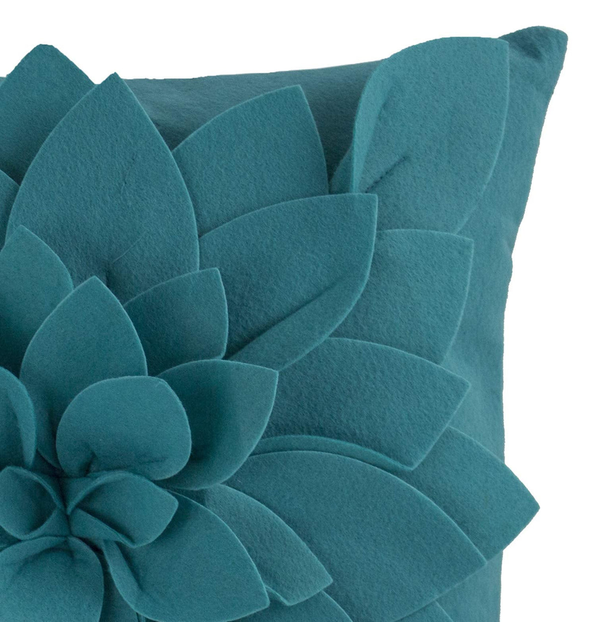 Fennco Styles Sara's Garden Petal Decorative Throw Pillow. 17 Inch Square.