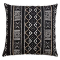 Fennco Styles Tribal Mud Cloth 100% Cotton Decorative Throw Pillow Cover & Insert 20 x 20 Inch - Black Geometric Pillow for Couch, Living Room and Bedroom Décor