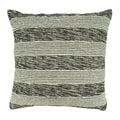 Fennco Styles Striped Design Cotton Decorative Throw Pillow 20" W x 20" L - Black & White Textured Cushion for Home, Couch, Bedroom, Living Room and Office Décor