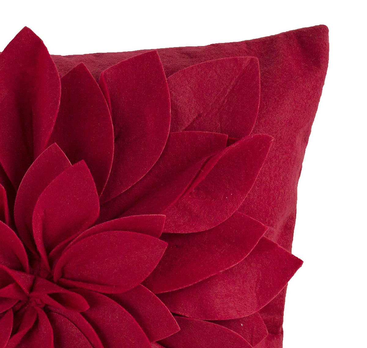 Fennco Styles Sara's Garden Petal Decorative Throw Pillow. 17 Inch Square.