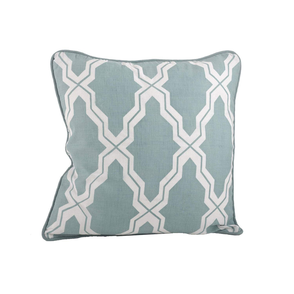 Fennco Styles Yasmina Moroccan Decorative Down Filled Linen Blend Throw Pillow, 18-inch Square