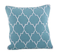 Fennco Styles Stitched Moroccan Down Filled Decorative Throw Pillow, 18-inch Square (Aqua)