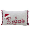 Vibhsa Christmas Throw Pillow for couch- Believe 14" x 24"