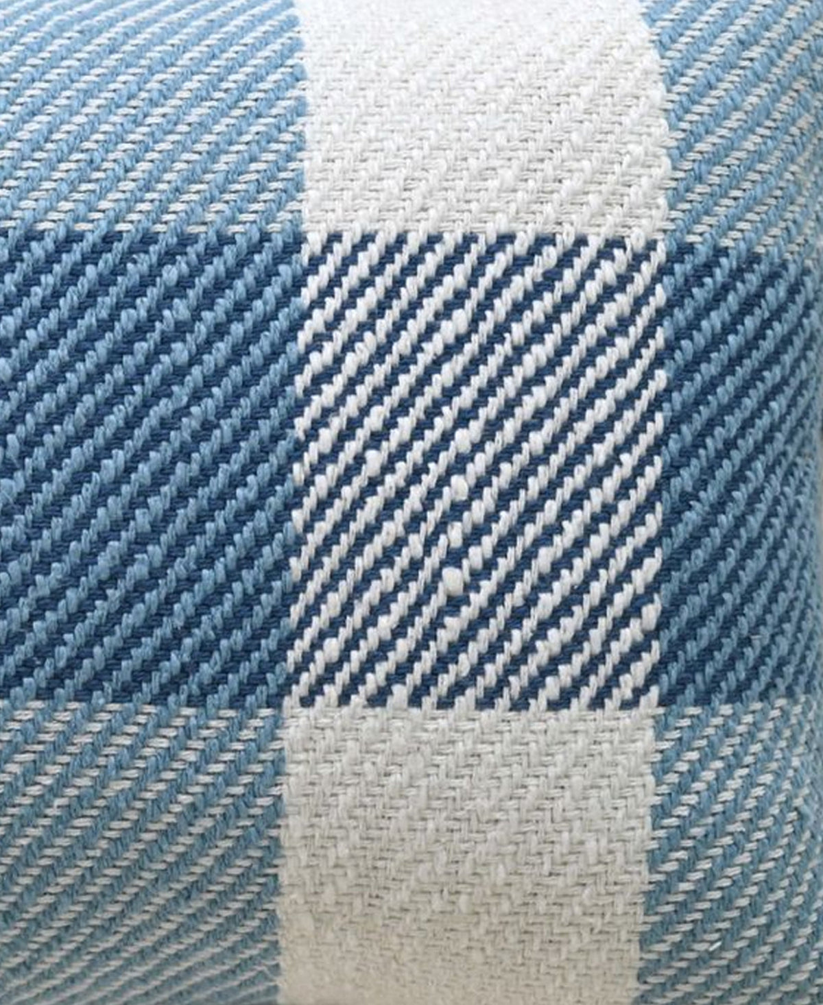 Vibhsa Handloom Woven Textured Plaid Decorative Pillow with Insert