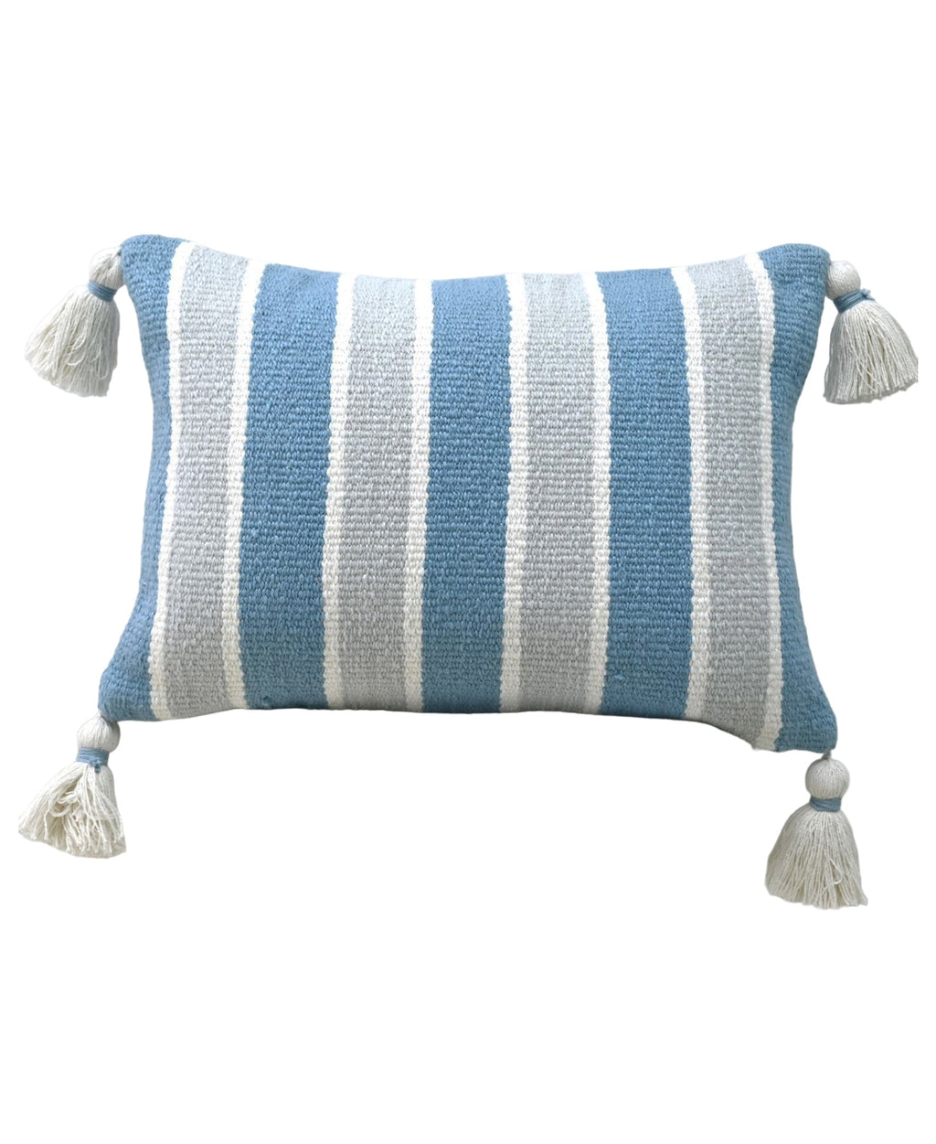 Handwoven Corner Tassels Decorative Pillow, 14''X20''
