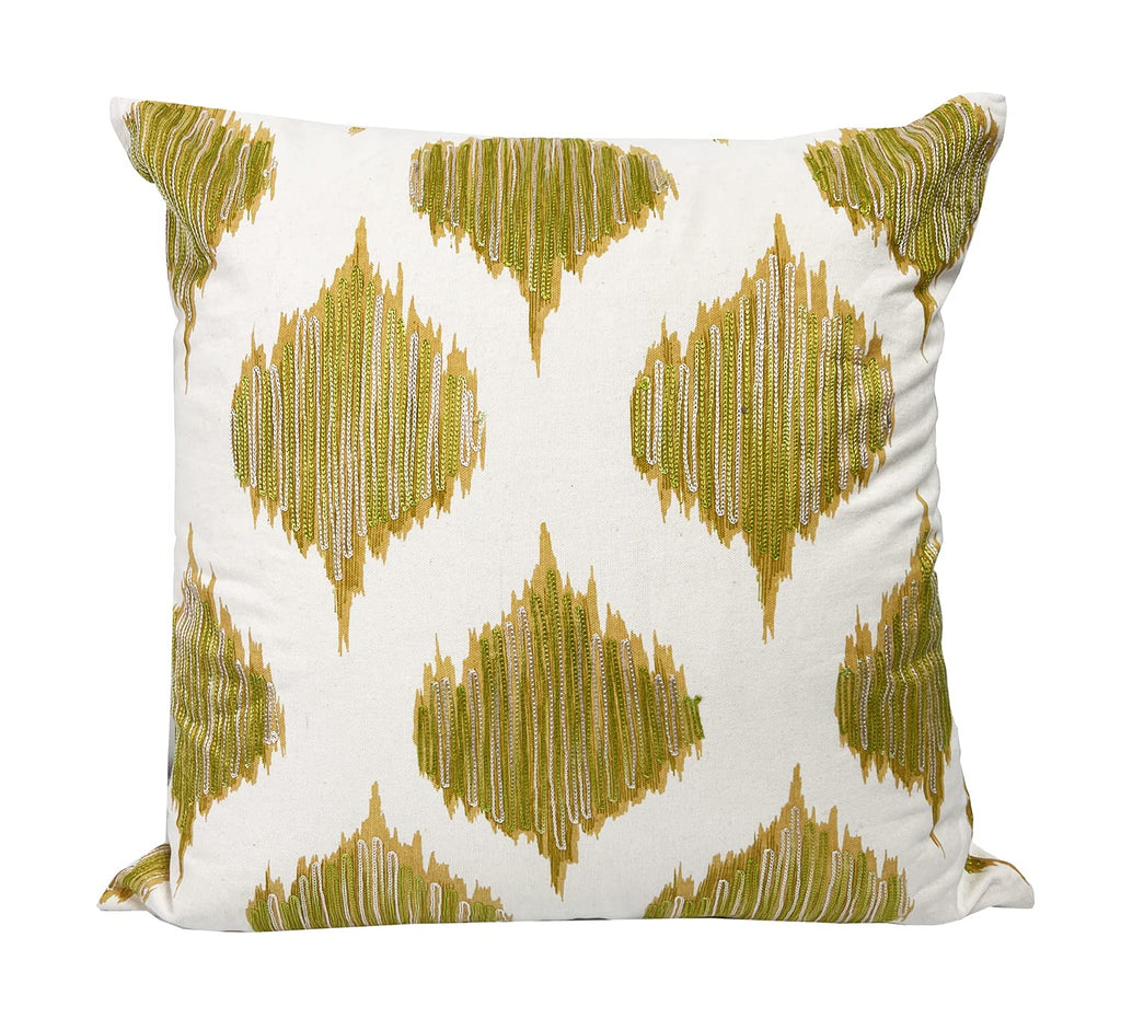 Fennco Styles Stitched Ink Blot Amable Design Cotton Down Filled Throw Pillow 20" W x 20" L