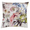 Fennco Styles Watercolor Tropical Phoenix Birds Down-Filled Linen Throw Pillow - 20"x20"
