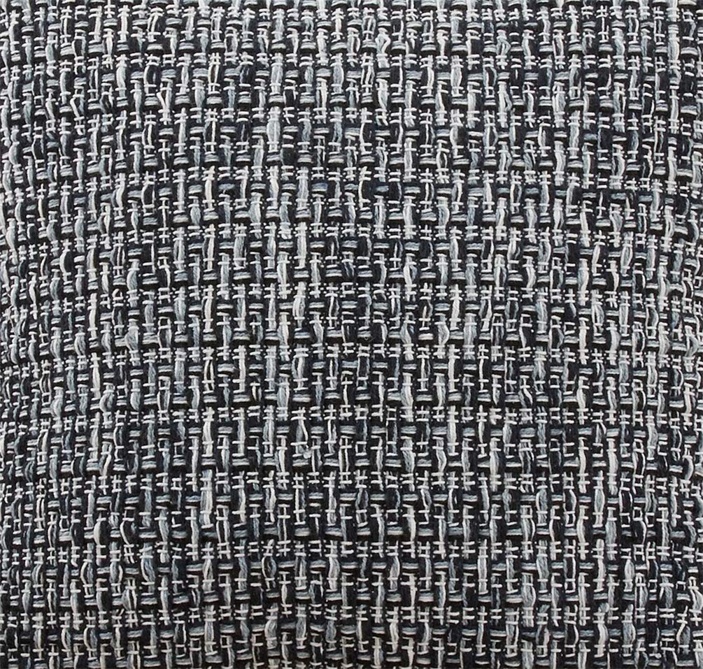Fennco Styles Woven Textured Tassel Cotton Decorative Throw Pillow Cover 22" W x 22" L - Navy Blue Cushion Case for Home, Couch, Bedroom, Living Room and Office Décor (Filled Pillow)