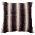 Fennco Styles Wilma Collection Country Faux Rabbit Fur Palette 28 x 28 Inch Throw Pillow with Case & Insert – Black Euro Pillow for Couch, Bedroom and Living Room Décor