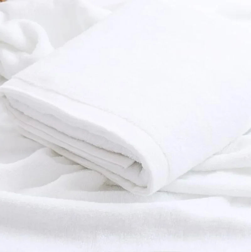 Large Hotel White Cotton Bath Towel for Adults SPA Sauna Beauty Salon Towels Bedspread Bathroom Beach Towel 6 sizes