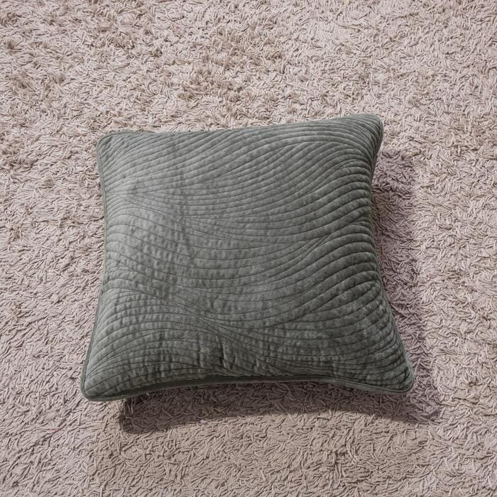 Tache Velvet Dreams Dark Taupe Plush Waves Cushion Covers / Euro Sham (JHW-852BR)