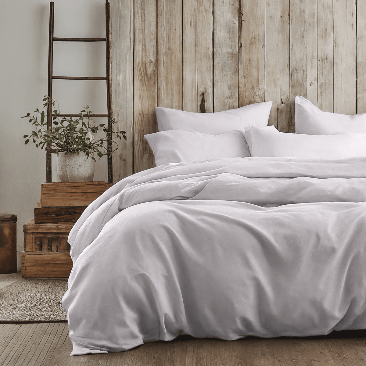Tache Easy Care Cloud White Duvet Cover Bedding Set (505-CW-DS)
