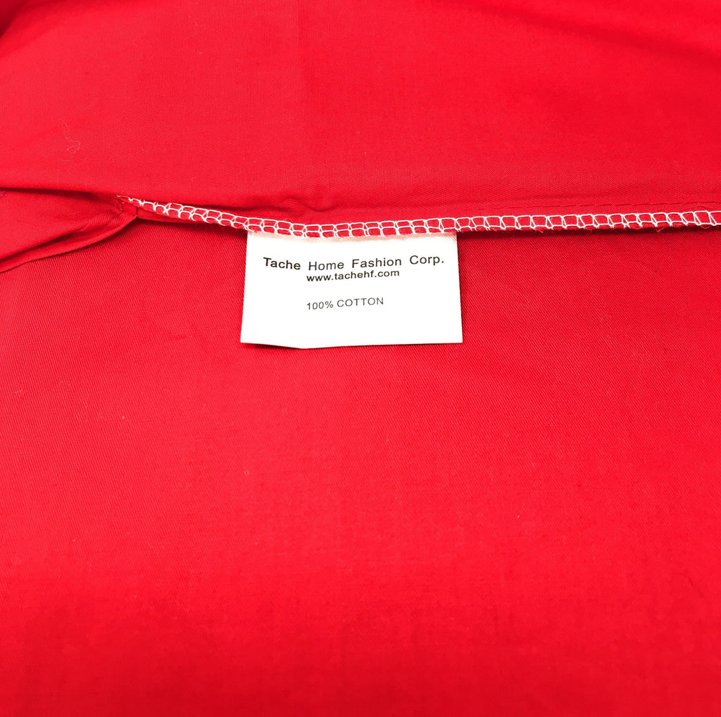 Tache Cotton Vibrant Red Fitted Sheet / Flat Sheet (BS3PC-R)
