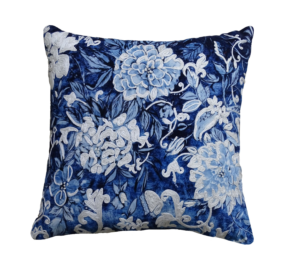 Vibhsa Decorative Throw Pillow Cover Fall Collection Blue & White
