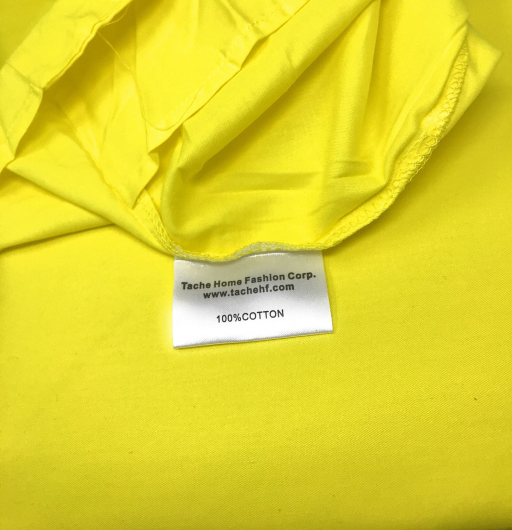 Tache 100% Cotton Neon Yellow Solid Duvet Cover Set (2-3PDUV-Yellow)