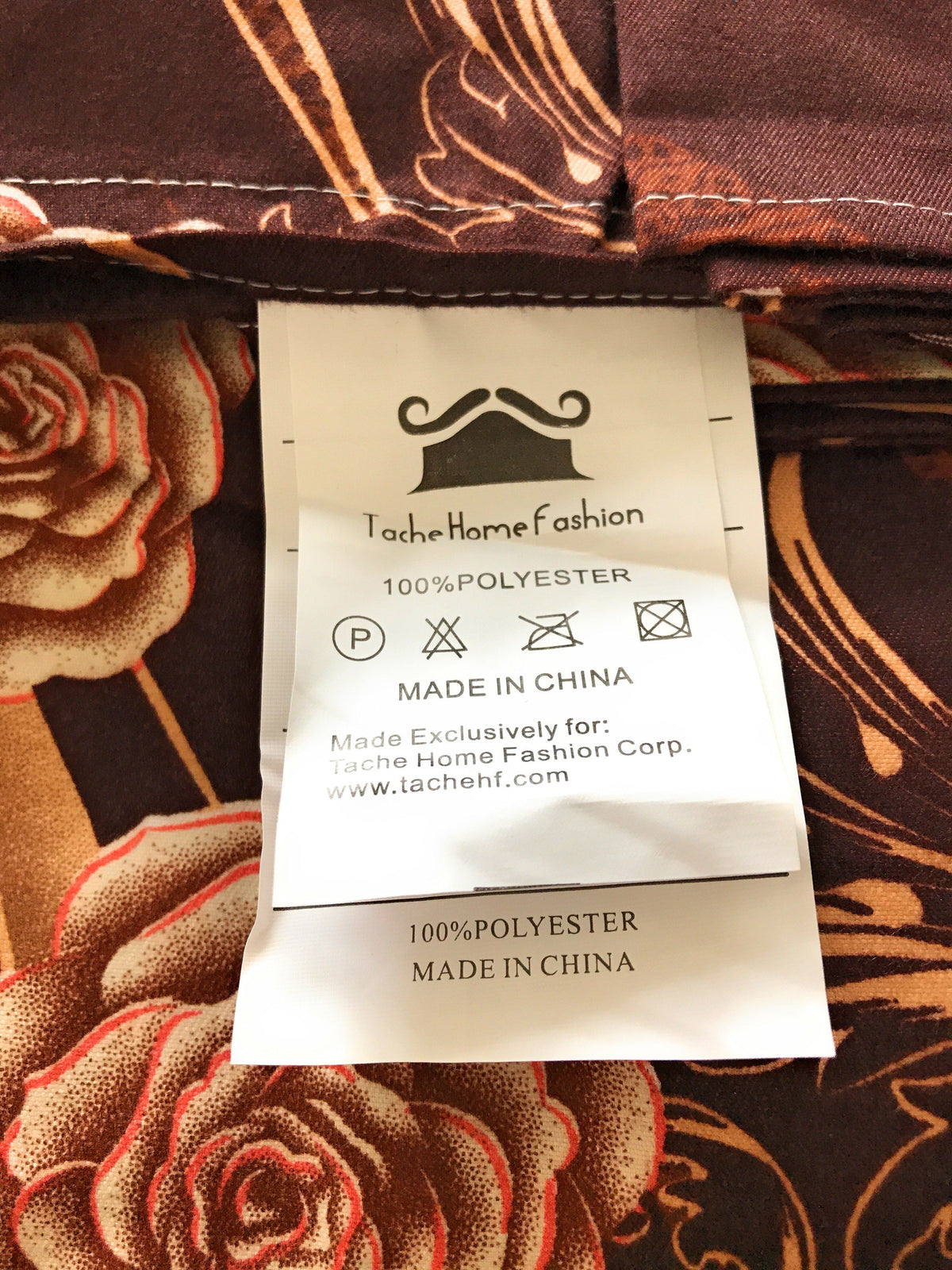 Tache Melted Gold Brown Floral Duvet Cover Twin (2815)