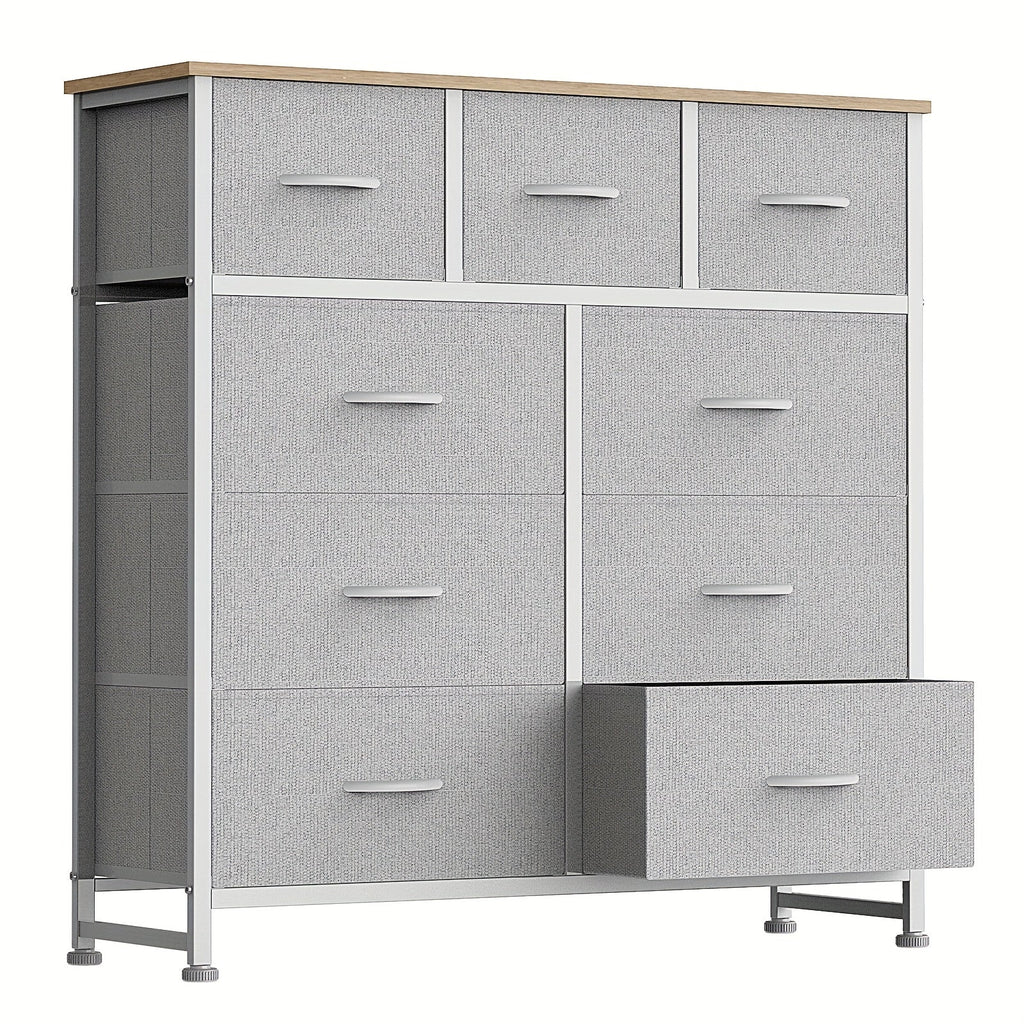 9-Drawer Fabric Dresser Storage Cabinet with Metal Frame