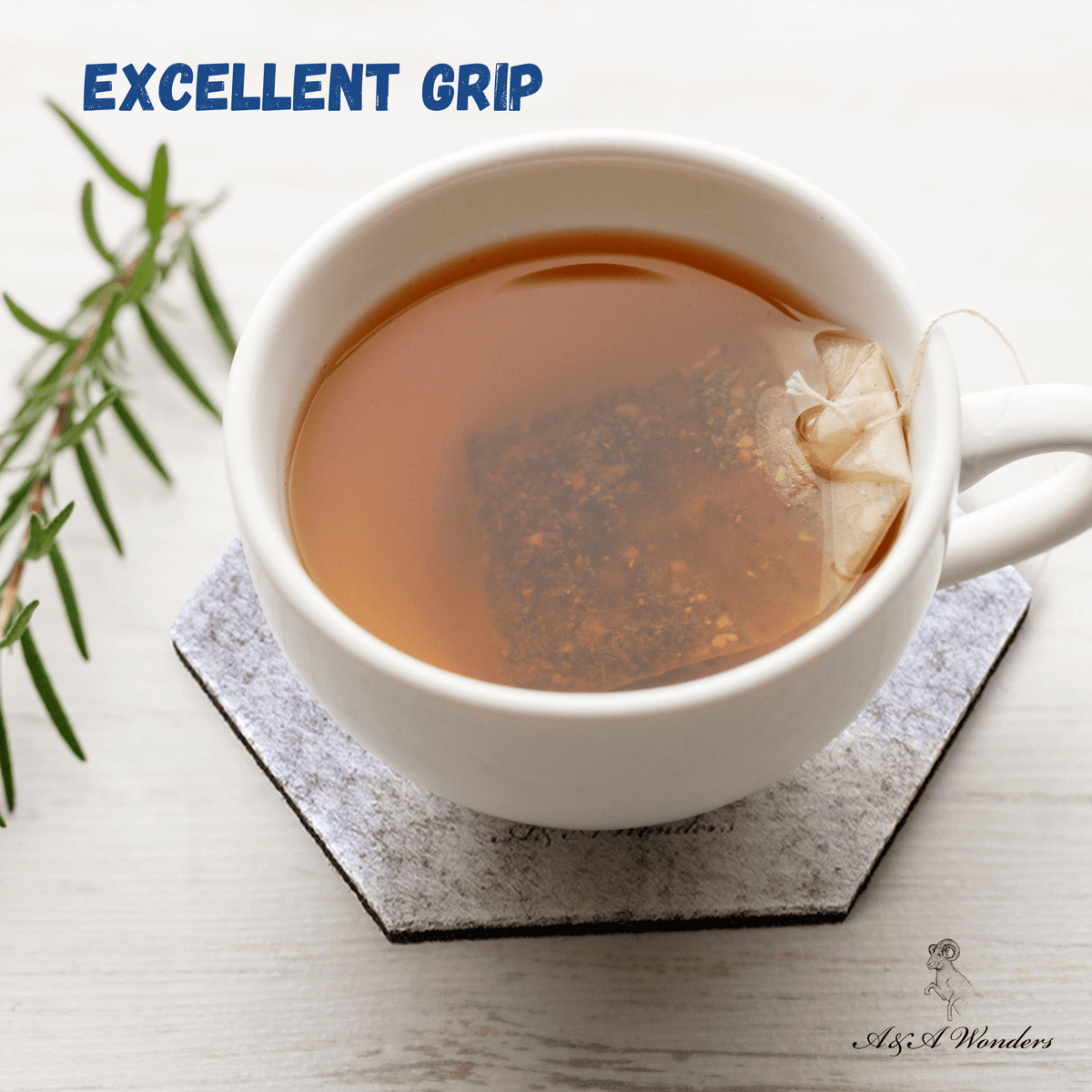 Premium Felt Coasters for Drink Set of 18 Pcs - (hexagon)